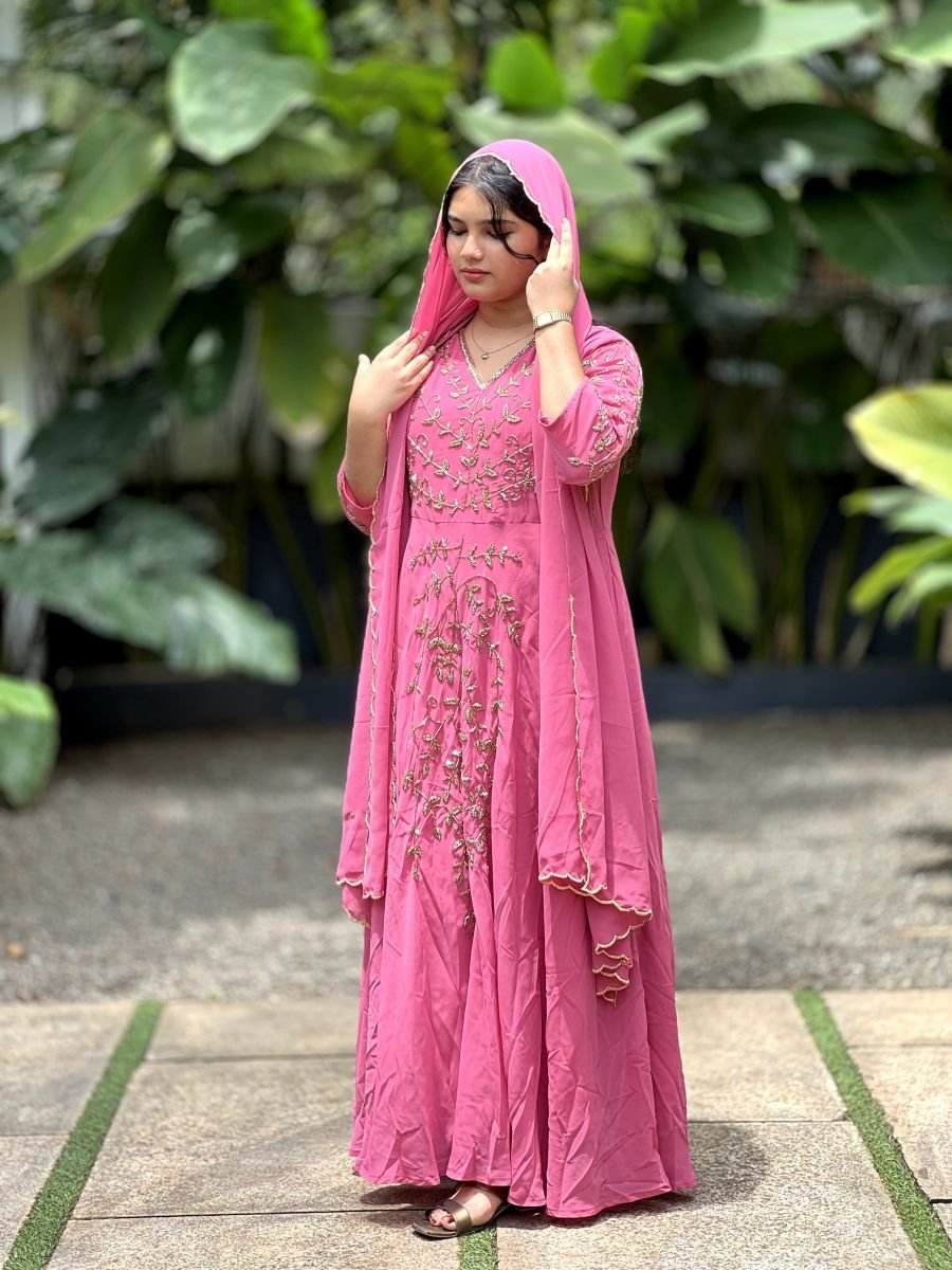 HEAVY PARTYWEAR  HANDWORK ANARKALI SET