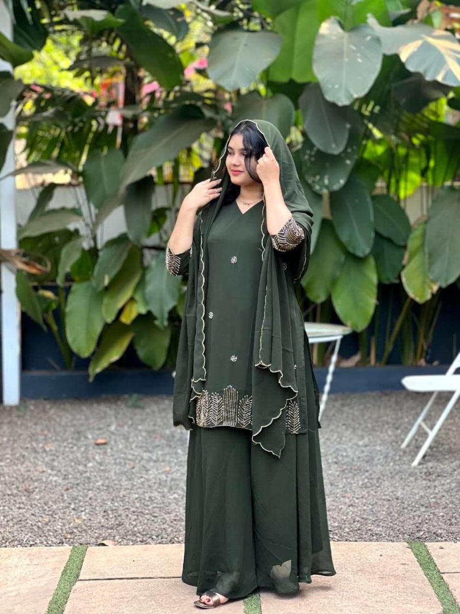 PARTYWEAR  HANDWORK SHARARA SET