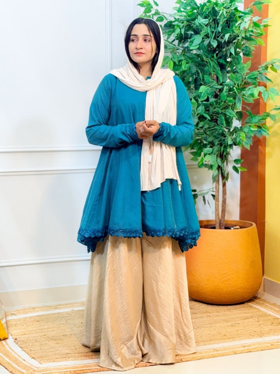 BEAUTYFULL PANEL CUT TOP WITH PSLAZO PANT