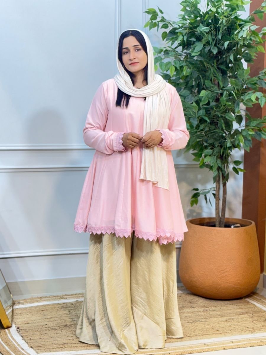 BEAUTYFULL PANEL CUT TOP WITH PSLAZO PANT