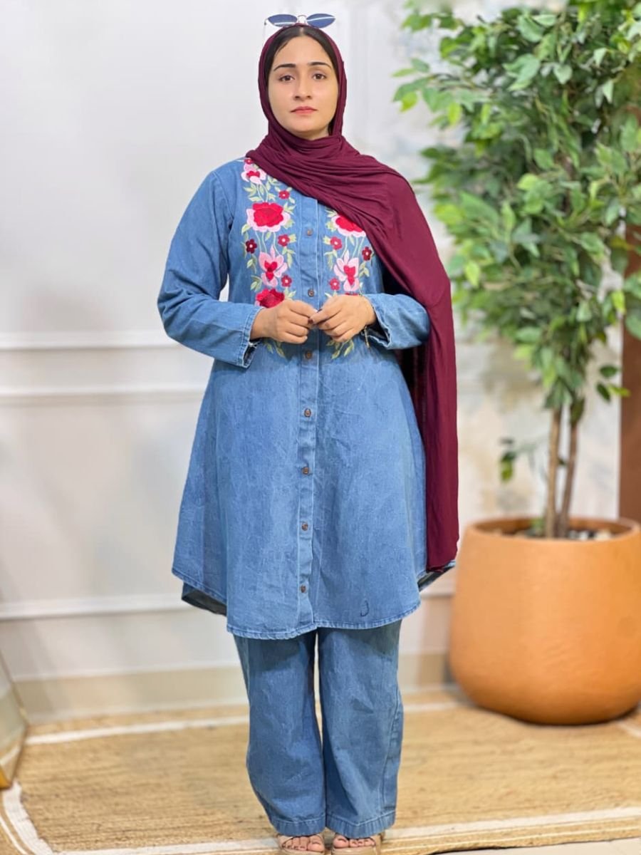 STYLISH MODESTY  DENIM CODSET